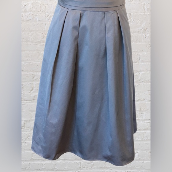 DAVID’S BRIDAL Y-Neck Gray A Line Babydoll Prom Event Cocktail Dress Size 2 - Picture 3 of 7